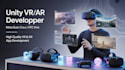 develop high quality VR ar apps in unity for meta quest oculus and htc vive