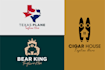 design a creative minimalist negative space logo
