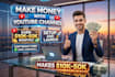 create and setup youtube channel and design and monetize
