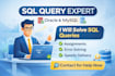 solve sql queries, oracle, mysql database tasks and assignments