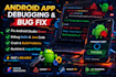 fix bugs, crashes and errors in android studio