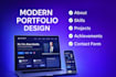 create a modern responsive developer portfolio website