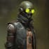 illustrate you as a cyberpunk style character