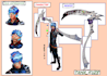 create detailed anime character reference sheet expressions poses