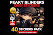 40 peaky blinders chibi stickers hand drawn e scanned