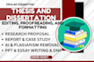 edit and proofread thesis, dissertation, proposal, essay or academic writing