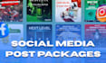 design eye catching social media post packages