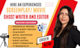 do movie script screenwriting screenplay as your experienced screenplay writer