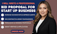 write a professional bid proposal for your startup business to win contracts