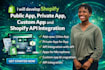 develop shopify publicapp, private app, custom app and shopify API integration