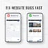 fix  frontend bugs, HTML CSS javascript issues and responsive design