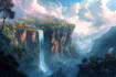 create fantasy landscape illustrations