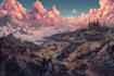 digitally paint fantasy landscape