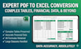 do PDF to word and excel conversion professionally
