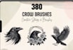 do retro hand drawn crow owl logo design