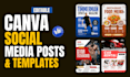 do professional canva design for social media canva template