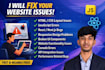 fix website bugs, wordpress errors, react and HTML CSS issues urgently