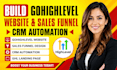 build gohighlevel website, sales funnel and ghl landing page