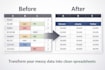 excel data cleaning and spreadsheet organization