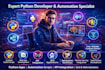 develop python apps, automation scripts, apis integration, gui and web solutions