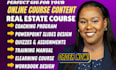 create real estate course crypto curriculum, coaching program or training manual