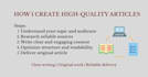 write articles and educational content