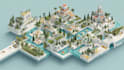 draw unique isometric map illustration flat design 2d isometric map
