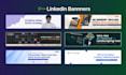 design premium linkedin banner for business coaches startups and founders