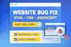 fix HTML, CSS, javascript bugs and website issues