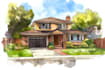 watercolor a house portrait