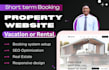 build property management website vacation rental with booking, real estate site