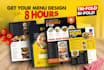 create eye catching menu design, restaurant menu, food menu, digital menu design