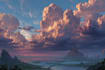 create detailed fantasy and nature landscape digital art