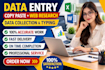 do data entry, copy paste and web research