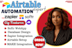 setup airtable CRM, softr webapp ,airtable workflow automation, database