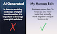 humanize, fact check and edit your ai generated content