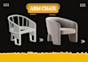 create model of single seater sofa plus cnc drawing