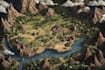hand draw a fantasy map with digital water coloure