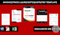 create xero invoice template, quote, receipt fillable PDF
