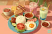 draw delicious food illustration