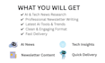 write ai and tech newsletter content for your business