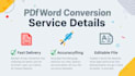 professional PDF to word conversion