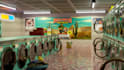 do 3d laundromat, laundry facility, wash house, launderette facility layout