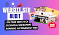 do a professional website SEO audit and on page  optimization