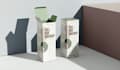 design stand up pouch packaging, product label with realistic 3d mockup render