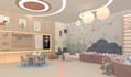 design architectural learning center in revit, render nursery school classroom