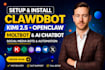 install clawdbot, kimi 2 5, openclaw ai chatbot,  social media bot, moltbot