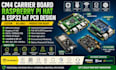 design industrial cm4 carrier board, raspberry pi hat, and esp32 iot pcb