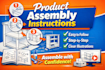 create product assembly instructions and step by step instruction manual