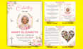funeral, obituary flyer, memorial card, and funeral program design